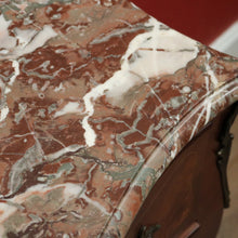 Load image into Gallery viewer, x SOLD Antique French Chest of Drawers, Marble Top Inlaid Two Drawer Hall Cabinet. B11332