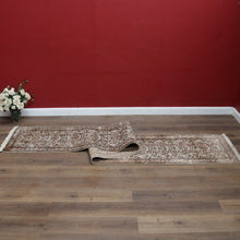 Load image into Gallery viewer, Hali Handmade Silk Persian Kashmir Hall Runner Rug in Cream and Pastel Tones. B13133
