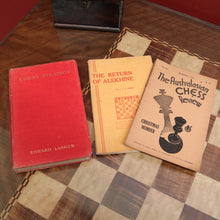 Load image into Gallery viewer, x SOLD Antique Australian Chess Table with Carved Timber Chess Pieces. Australian Maple. B11976