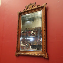 Load image into Gallery viewer, x SOLD Antique French Wall Mirror, Country Farmhouse French Pine Bevelled Edge Hall Mantel Mirror. B11636