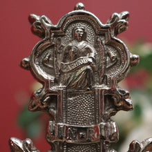 Load image into Gallery viewer, x SOLD Antique French Crucifix, Silver Plate Home Worship Christ on Cross. Religion. B11397