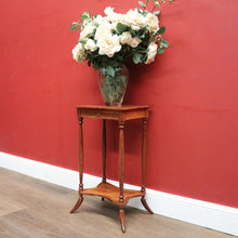 Load image into Gallery viewer, x SOLD Antique French Walnut and Marquetry Top Side Table or Lamp Table with a Tier Base. B11824