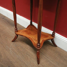 Load image into Gallery viewer, x SOLD Antique French Walnut and Marquetry Top Side Table or Lamp Table with a Tier Base. B11824