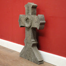 Load image into Gallery viewer, x SOLD Antique French Bluestone Cross, Ornament Garden Display or Crucifix B11858