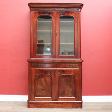 Load image into Gallery viewer, Antique Australian Cedar Bookcase or Two-height China Cabinet - Full Cedar. B12059
