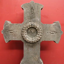 Load image into Gallery viewer, x SOLD Antique French Bluestone Cross, Ornament Garden Display or Crucifix B11858