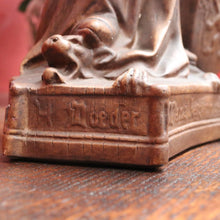 Load image into Gallery viewer, x SOLD Antique French Statue Madonna and Child, Mary and Baby Jesus, Lion, Gargoyle. B11724