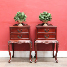 Load image into Gallery viewer, Pair of Vintage Johnson’s Australian Cedar Bedside Cabinets Lamp Tables. B13138