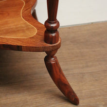 Load image into Gallery viewer, x SOLD Antique French Walnut and Marquetry Top Side Table or Lamp Table with a Tier Base. B11824