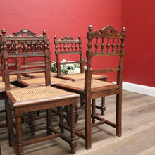 Load image into Gallery viewer, Set of 12 Antique French Dining Chairs or Oak and Cane Kitchen Chairs. B11959
