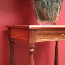 Load image into Gallery viewer, x SOLD Antique French Walnut and Marquetry Top Side Table or Lamp Table with a Tier Base. B11824