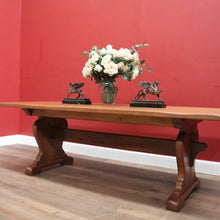 Load image into Gallery viewer, X Sold French Refectory Table, Twin Pedestal, Slab Top Kitchen Table, Dining Table. B11401