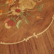 Load image into Gallery viewer, x SOLD Antique French Walnut and Marquetry Top Side Table or Lamp Table with a Tier Base. B11824