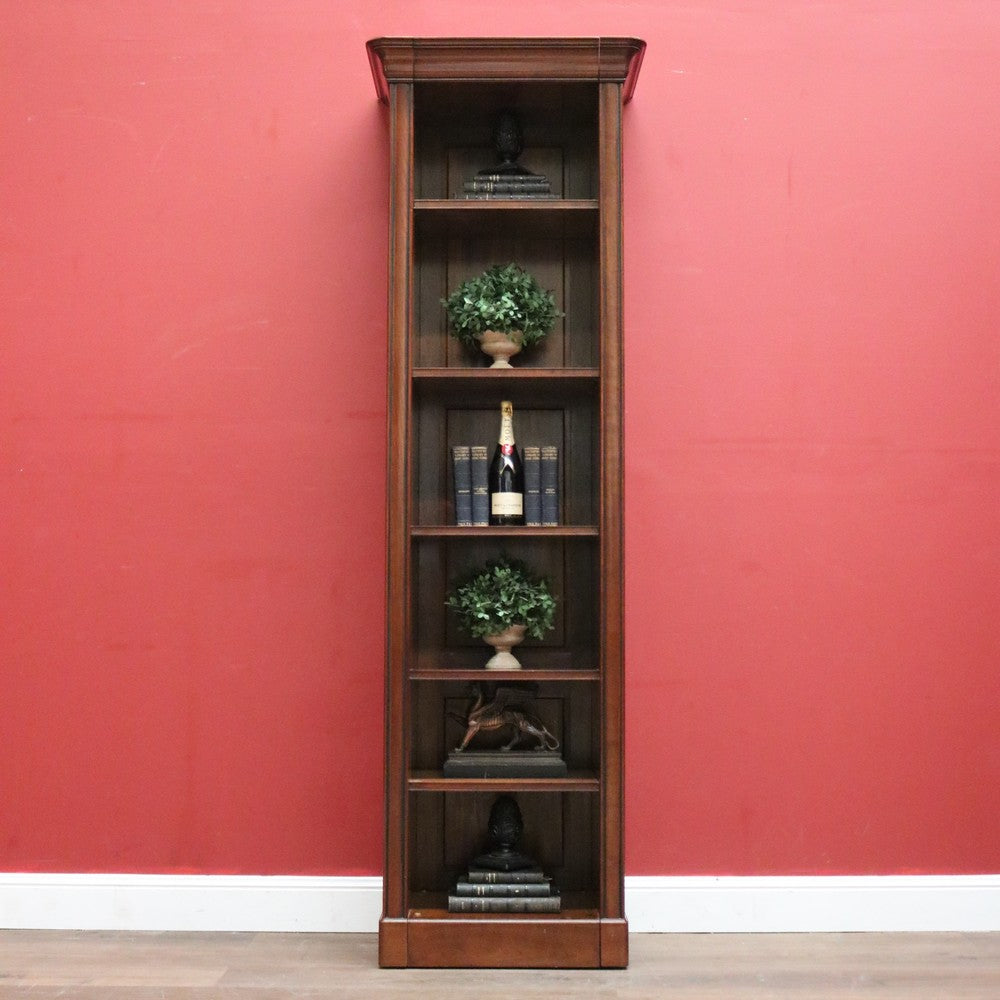 x SOLD Tall and Narrow go-anywhere Vintage French Bookcase, Display Cabinet, Cupboard. B11940