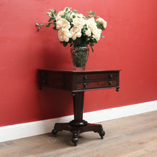 Load image into Gallery viewer, Antique English Mahogany Jewellery or Coin Table, Side or Lamp Table, Games or Card Table B11983