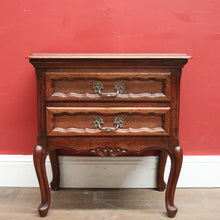 Load image into Gallery viewer, x SOLD Vintage French Provincial Oak Two-drawer Cabinet or lamp Table or Bedside. B11953