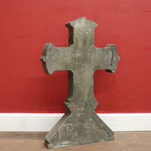 Load image into Gallery viewer, x SOLD Antique French Bluestone Cross, Ornament Garden Display or Crucifix B11858