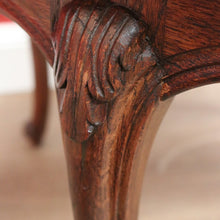 Load image into Gallery viewer, x SOLD Antique French Oak, Cane and Glass Top Table, Round Coffee Table with Scalloped Apron B11452