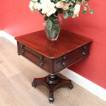 Load image into Gallery viewer, Antique English Mahogany Jewellery or Coin Table, Side or Lamp Table, Games or Card Table B11983