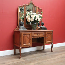 Load image into Gallery viewer, x SOLD Antique French Oak and Tri-fold Bevelled Mirror Dressing Table or Ladies' Desk B11552
