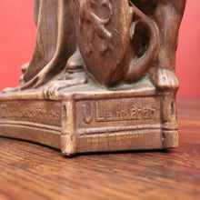 Load image into Gallery viewer, Antique French Statue Madonna and Child, Mary and Baby Jesus, Lion, Gargoyle. B11724
