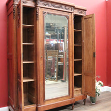 Load image into Gallery viewer, x SOLD Antique French Oak Armoire, Wardrobe, Linen Press. Antique Blind Bookcase or Storage Cabinet. B11294