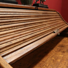 Load image into Gallery viewer, x SOLD Antique Cutler Desk, Twin Pedestal Cutler, NY, Buffalo Roll Top Office Desk with Key. B11931