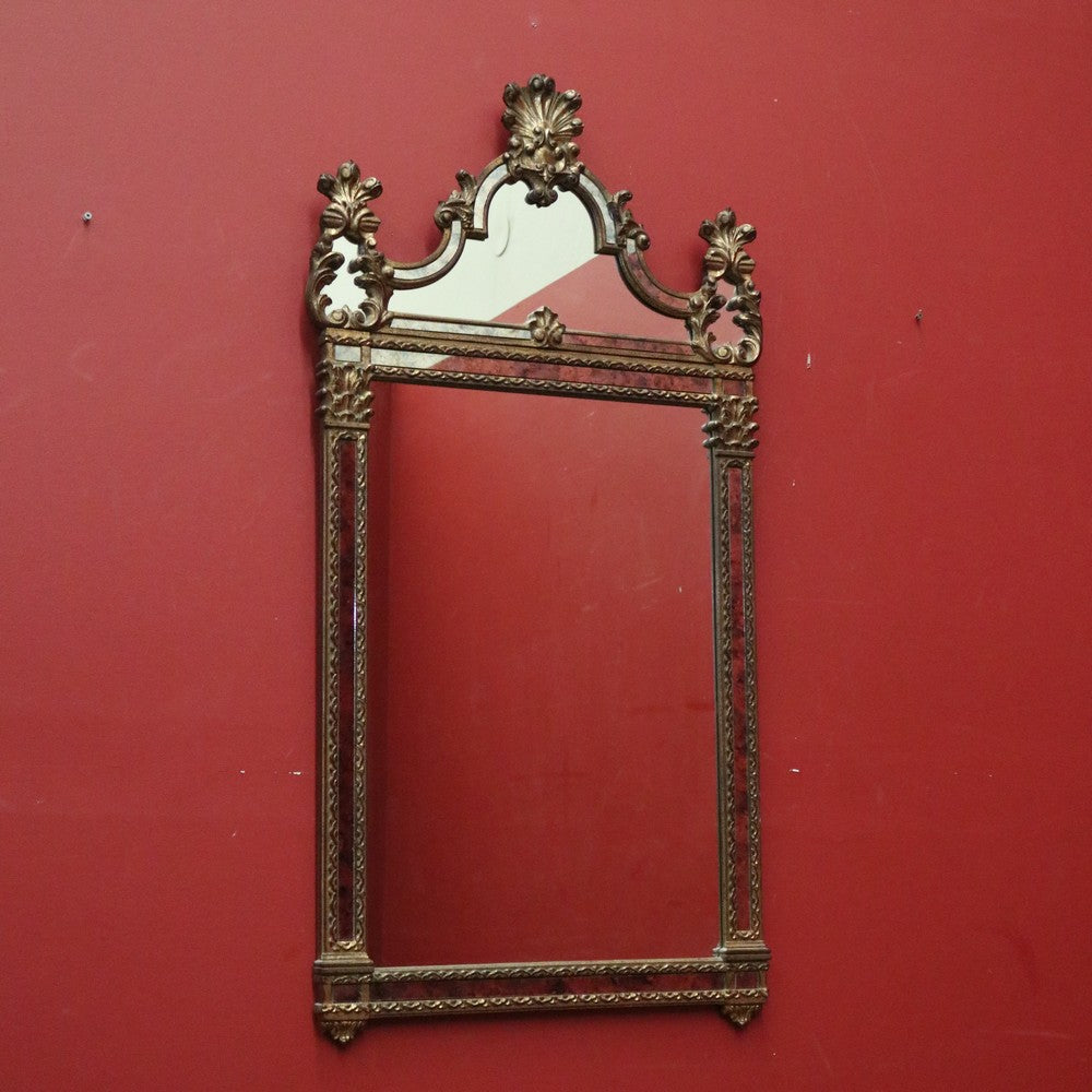 Vintage French Wall Mirror, Gilt Gold-coloured Frame, Ready to hang. B 11867