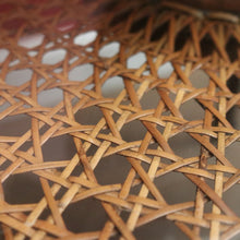 Load image into Gallery viewer, x SOLD Antique French Oak, Cane and Glass Top Table, Round Coffee Table with Scalloped Apron B11452