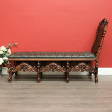 Load image into Gallery viewer, x SOLD Antique English Walnut, Cane and Green Leather Buttoned Chesterfield Chaise, Lounge Sofa. B11932