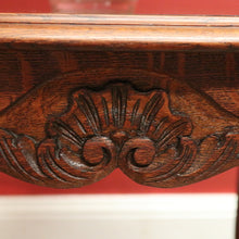 Load image into Gallery viewer, x SOLD Antique French Oak, Cane and Glass Top Table, Round Coffee Table with Scalloped Apron B11452