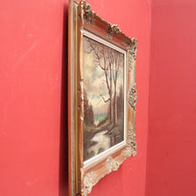 Load image into Gallery viewer, Framed Oil on Canvas, Antique French Oil Painting in a Gilt Timber and Gesso Frame, Landscape, Still-life. B11687
