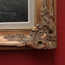 Load image into Gallery viewer, Framed Oil on Canvas, Antique French Oil Painting in a Gilt Timber and Gesso Frame, Landscape, Still-life. B11687