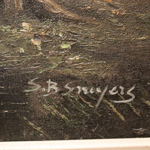 Load image into Gallery viewer, Framed Oil on Canvas, Antique French Oil Painting in a Gilt Timber and Gesso Frame, Landscape, Still-life. B11687