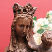 Load image into Gallery viewer, x SOLD Antique French Statue Madonna and Child, Mary and Baby Jesus, Lion, Gargoyle. B11724