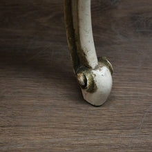 Load image into Gallery viewer, x SOLD Vintage French Circular Hand-painted Coffee Table, Cane Insert, Glass Top. B11580