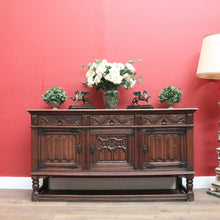 Load image into Gallery viewer, x SOLD Antique French Oak Sideboard, Three Door, Three Drawer Gothic Sideboard, Hall Cabinet. B11476