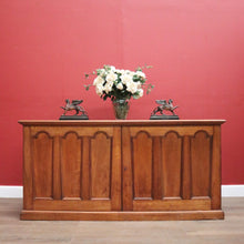 Load image into Gallery viewer, x SOLD Antique American Mahogany Shop Counter, Clerk's Cabinet now a TV Unit or Sideboard. B11791