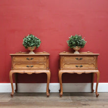 Load image into Gallery viewer, x SOLD A Pair of Antique French Lamp Side Tables or 2 Drawer Bedside Tables. B11804