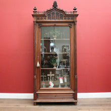 Load image into Gallery viewer, x SOLD Antique French Walnut Church-Inspired China Cabinet or Bookcase Cupboard B11916