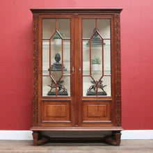 Load image into Gallery viewer, x SOLD Antique French Rosewood China Cabinet or Two door Bookcase, Glass Shelves B11530