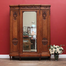 Load image into Gallery viewer, x SOLD Antique French Oak Armoire, Wardrobe, Linen Press. Antique Blind Bookcase or Storage Cabinet. B11294