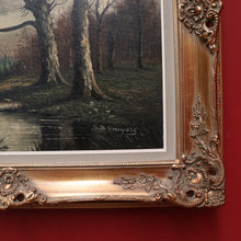 Load image into Gallery viewer, Framed Oil on Canvas, Antique French Oil Painting in a Gilt Timber and Gesso Frame, Landscape, Still-life. B11687
