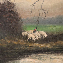 Load image into Gallery viewer, Framed Oil on Canvas, Antique French Oil Painting in a Gilt Timber and Gesso Frame, Landscape, Still-life. B11687