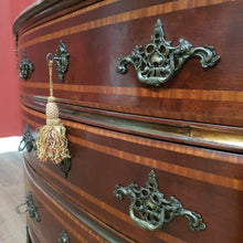 Load image into Gallery viewer, x SOLD Antique French mahogany Three Drawer Marble Top Chest of Drawers with Brass Detail. B12162