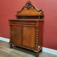 Load image into Gallery viewer, Antique Australian Cedar Two Door Chiffonier or Sideboard with Backboard and Drawer. B12174