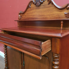 Load image into Gallery viewer, Antique Australian Cedar Two Door Chiffonier or Sideboard with Backboard and Drawer. B12174