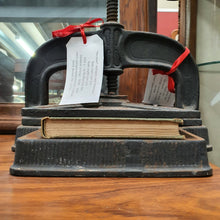 Load image into Gallery viewer, Antique French Cast Iron Book Press – Decorative, Functional, Useful. B12315