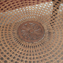 Load image into Gallery viewer, x SOLD Antique French Oak, Cane and Glass Top Table, Round Coffee Table with Scalloped Apron B11452