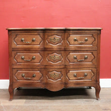 Load image into Gallery viewer, x SOLD Antique French Chest of Drawers or Hall or Entry Cabinet or Chest, Brass Handles. B12052